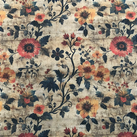 LINHO ESTAMPADO ROMANCE FLORAL - 1000TONS - PREÇO DE 1,0 X 1,35 MT