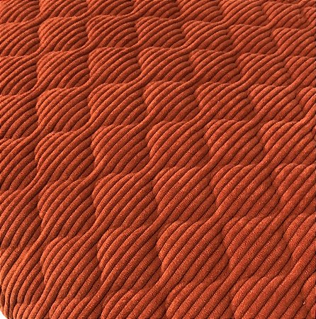 TECIDO MATELASSADO VELUDO COTELE TERRA COTA QUILT DUNAS C/ ESPUMA - PREÇO DE 0,50 X 1,40