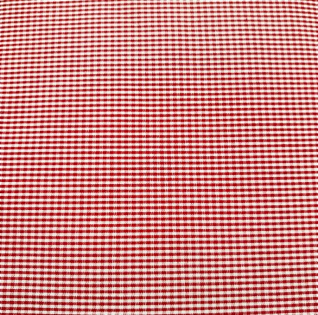 TECIDO 100% ALGODÃO - XADREZ MICRO VERMELHO FUNDO BRANCO- PREÇO DE