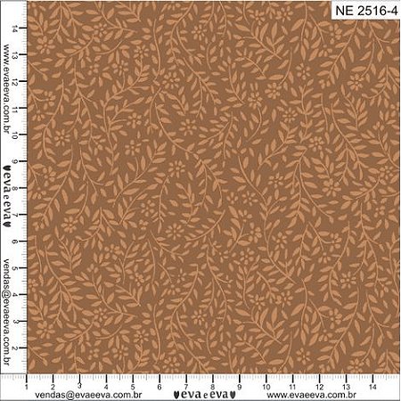 TECIDO 100% ALGODÃO EVA E EVA -COLEÇÃO  IPANEMA- ARABESQUE BEGE PREÇO DE 0.50 x 1,50