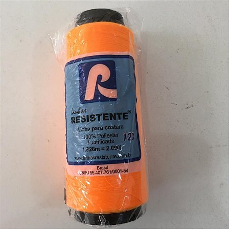 LINHA PARA COSTURA RESISTENTE 120/2000J - LARANJA NEON 004