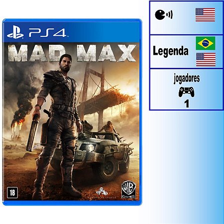 Mad Max - PS4 - Novo