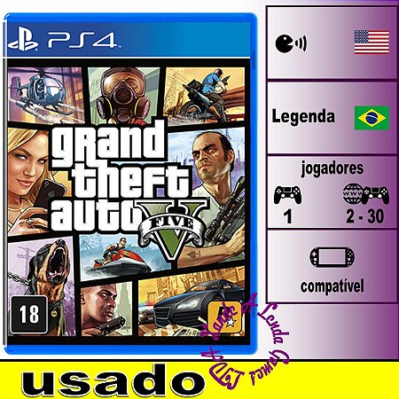 Grand Theft Auto 5 (GTA V) - PS4 - Usado