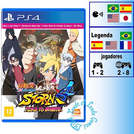 Naruto Shippuden Ultimate Ninja Storm 4 Road To Boruto - PS4 - Novo