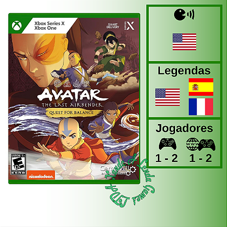 Avatar The Last Airbender The Quest for Balance  - XBOX ONE / XBOX SERIES X [EUA]