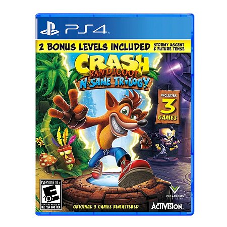 Crash Bandicoot N'Sane Trilogy + 2 Bonus Levels - PS4 [EUA]