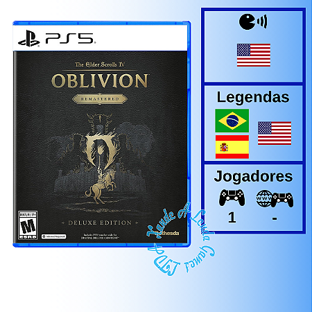 The Elder Scrolls Skyrim IV Oblivion Remastered Deluxe Edition - PS5 [EUA]