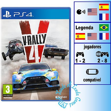 Jogo PS4 Corrida wrc 6 Rally Novo Mídia Física Playstation 4 em