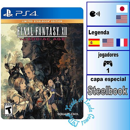 Final Fantasy XII The Zodiac Age [ Limited Edition STEELBOOK ] (PS4) NEW