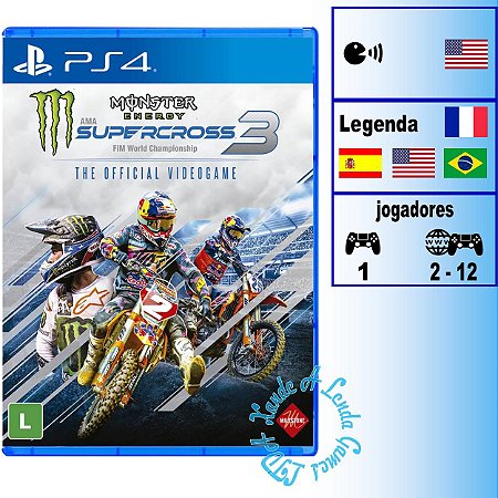 Monster Energy Supercross 3 - PS4 - Novo