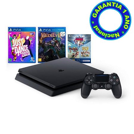 Console Sony PlayStation 4 PS4 + Jogo God of War Ragnarök 1TB Preto