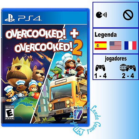 Overcooked! + Overcooked! 2 - PS4 - Novo