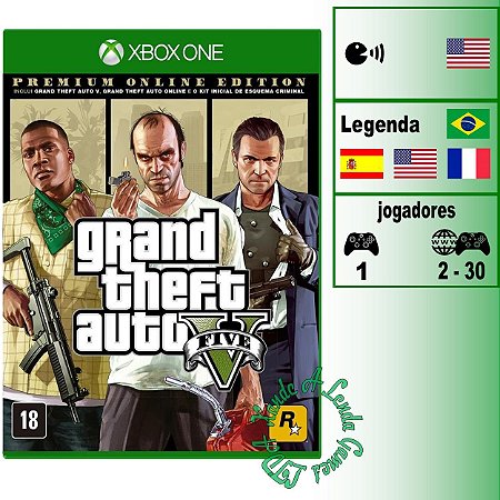 Jogo GTA V - Grand Theft Auto V Xbox Series X Mídia Física Original  (Lacrado)