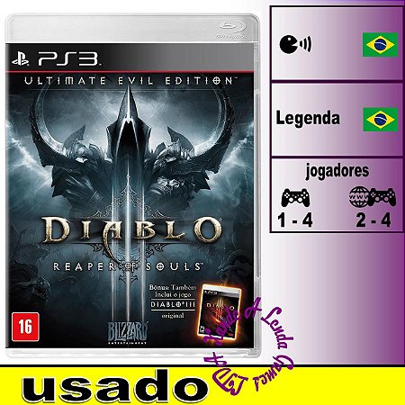 Diablo III Reaper of Souls Ultimate Evil Edition - PS3 - Usado