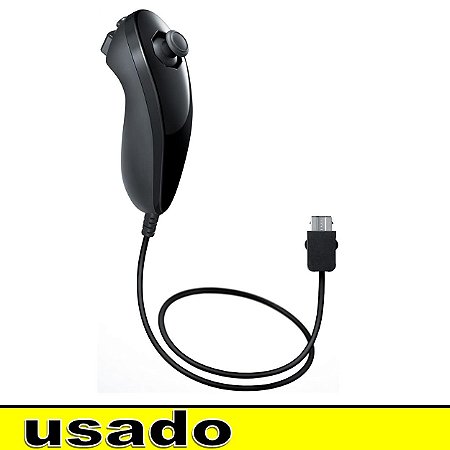 Controle Nunchuck - WII - Preto - Usado [sem caixa]