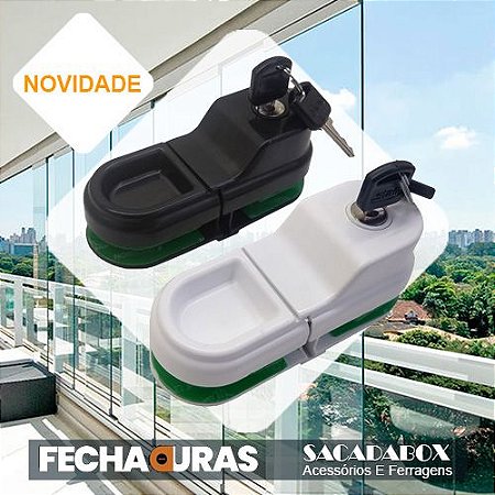 Fechadura vidro/vidro com adesivo dupla face