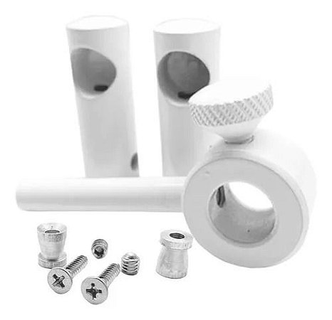 Kit aparador em alumínio branco para tubo 1/2" (12,70mm)