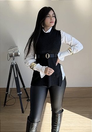 Combo Completo Calça, Camisa Colete e Cinto