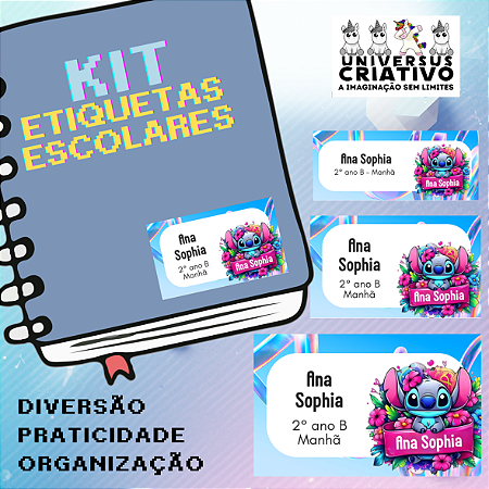 Etiquetas para material escolar