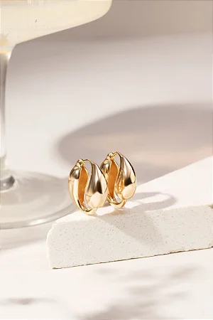 Brinco Gotas do Sol - Banho de Ouro 18k