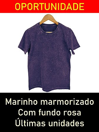 Ponta de estoque - Marinho marmorizado fundo rosa - R$ 18,90 no PIX ou R$ 19,90 no cartão e para compras no site acima de R$ 400,00 usando o cupom 5000