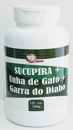Composto Sucupira Unha De Gato Garra Do Diabo 120 Caps 500mg