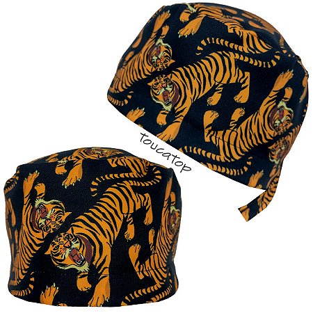 Gorro Cirúrgico, Tigres, Preto