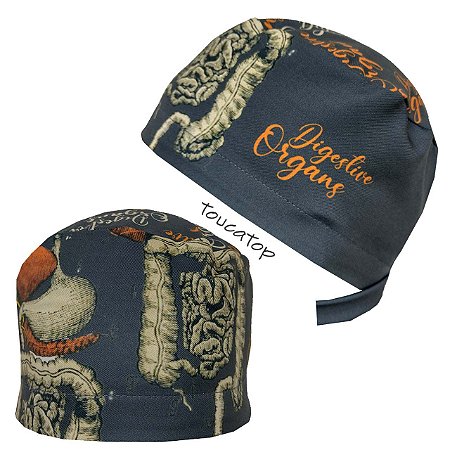 Gorro Cirúrgico, Digestive Organs, Órgãos Digestivos, Cinza