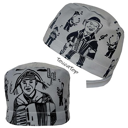 Gorro Cirúrgico, Xilogravura, Nordeste, Cordel, Cinza