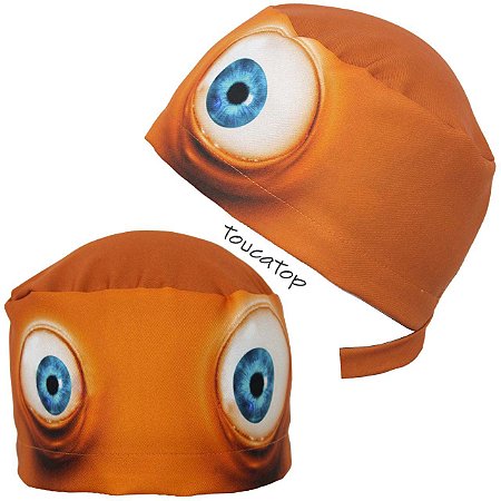 Gorro Cirúrgico, Olhos Arregalados, Laranja