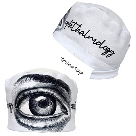 Gorro Cirúrgico, Olho Preto e Branco, Ophthalmology, Branco