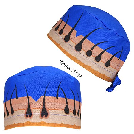 Gorro Cirúrgico, Folículo Capilar, Implante, Estética, Azul