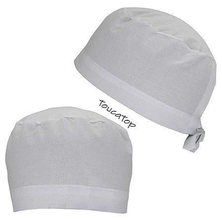 Gorro Cirúrgico, Cores Lisas, 100% Algodão, Branco