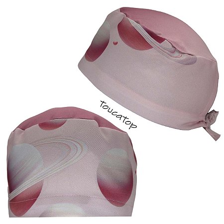 Gorro Cirúrgico, Planetas, Saturno, rosa, Rosa