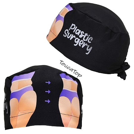 Gorro Cirúrgico, Plastic Surgery, Cintura, Bumbum, Preto