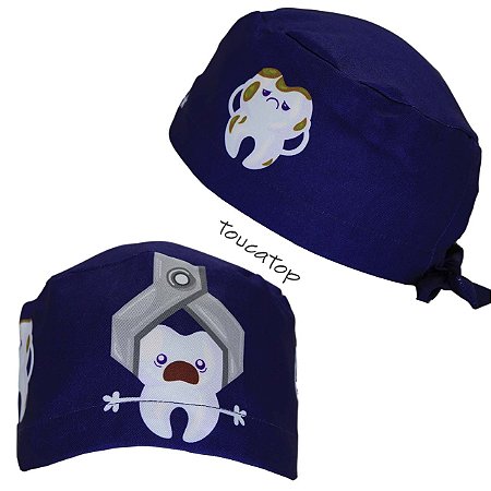 Gorro Cirúrgico, Dentes Sujos, Remoção de Dente, Pinça Azul