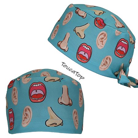 Gorro Cirúrgico, Boca, Nariz, Orelha, Sentidos, Azul