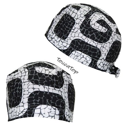 Gorro Cirúrgico, Calçadão de Ipanema, Branco Preto