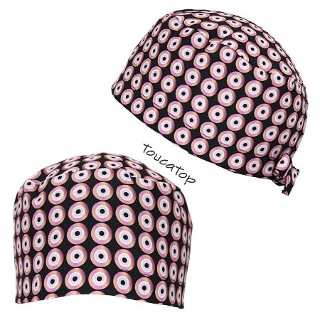 Gorro Cirúrgico, Olho Grego Rosé, Preto Rosé