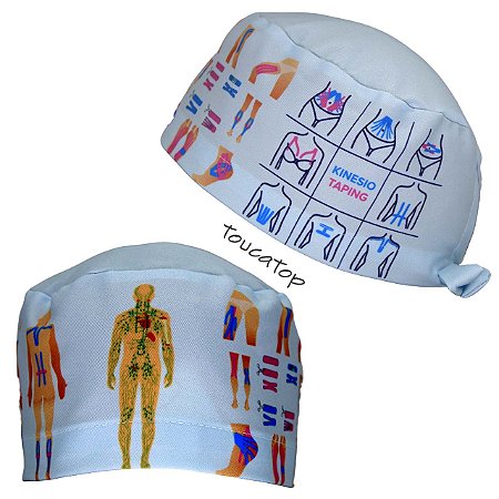 Gorro Cirúrgico, Kinesio Taping, Azul Bebê