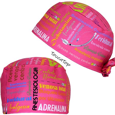 Gorro Cirúrgico, Anestesiologia, Anestesia, Nuvem de Palavras, Pink