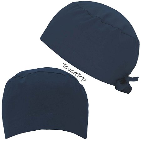 Gorro Cirúrgico Liso, Algodão, Cores Lisas, Azul Noite Elegance