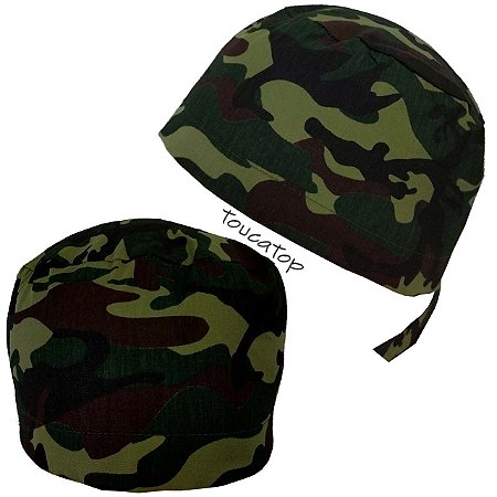 Gorro Cirúrgico, Camuflado, Verde Quatro Tons