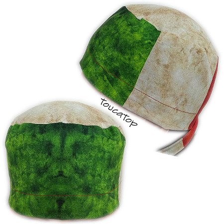 Gorro Cirúrgico, Itália, Cores Bandeira, Verde Grunge Envelhecido