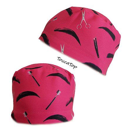 Gorro, Design de Sobrancelhas, Pincel e Tesoura, Rosa Choque