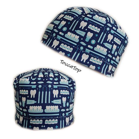 Gorro Cirúrgico, Aparelhos, Dentes, Espelho Esférico, Azul