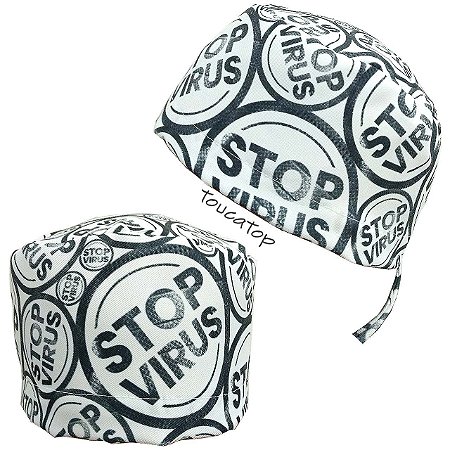 Gorro Cirúrgico, Stop Vírus, Branco