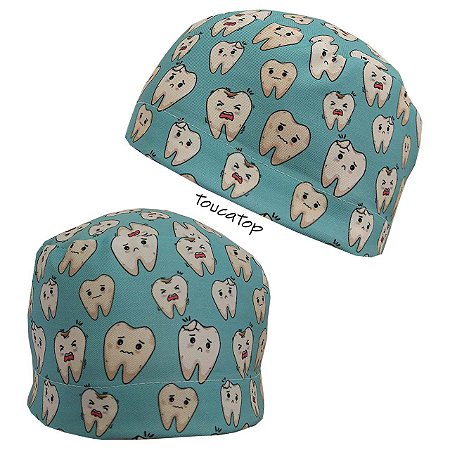 Gorro Cirúrgico, Dentes Machucados, Odontologia, Verde Água