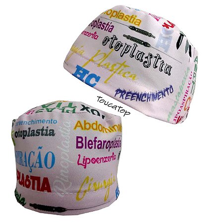 Gorro Cirúrgico, Cirurgia Plástica, Nuvem de Palavras, Rosa Bebê