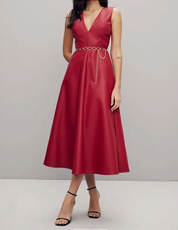 Vestido Super Midi Saia Evasê